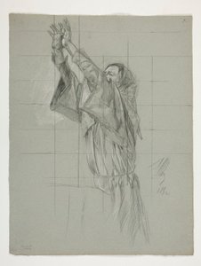 Figurenstudie für König Artus von Edwin Austin Abbey