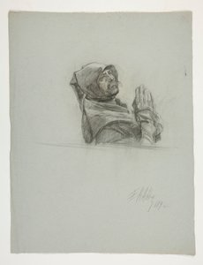 Figurenstudie für König Artus von Edwin Austin Abbey