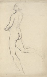 Figurenstudie für Die Stunden (15 Uhr) - Wanddekoration im State Capitol Gebäude in Harrisburg, Pennsylvania, 1902-1911 (vollendet von John Singer Sargent) von Edwin Austin Abbey