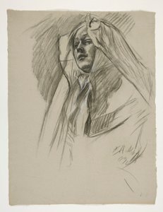 Figurenstudie für die Kindheit von Galahad, aus Die Suche nach dem Heiligen Gral (eine Serie von 15 Gemälden für die Boston Public Library, abgeschlossen 1901) von Edwin Austin Abbey