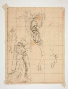 Galahad zu Pferd: Studie für von Edwin Austin Abbey