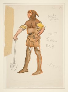 Gärtner, Kostümentwurf für Henry Irving von Edwin Austin Abbey