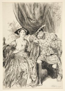 Henry und Anne Boleyn. König Henry: von Edwin Austin Abbey