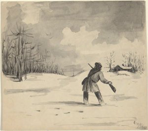 Jäger im Schnee