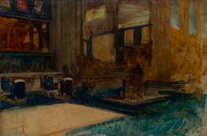 Innenraumstudie der Westminster Abbey, für die Krönung von König Edward VII. von Edwin Austin Abbey