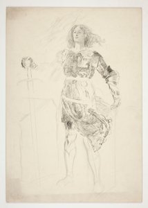 Die Jungfrau (Studie für .1181) - Akt III, Szene II, König Heinrich VI (Teil I) von Edwin Austin Abbey