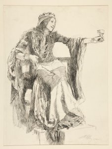 Lady Macbeth, Akt III, Szene IV, Macbeth von Edwin Austin Abbey