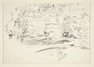 Landschaft mit Figur