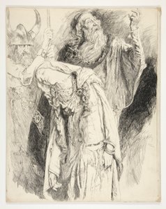 Lear mit der toten Cordelia in seinen Armen, Akt V, Szene iii, König Lear von Edwin Austin Abbey