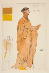 Lord Ross, Kostümskizze für Henry Irving von Edwin Austin Abbey