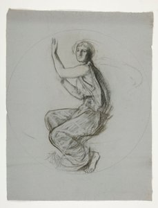 Medallionstudie für Wandgemälde im Staatskapitolgebäude in Harrisburg, Pennsylvania, 1902-1911 (vollendet von John Singer Sargent) von Edwin Austin Abbey