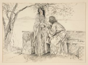Miranda und Ferdinand, Illustration für Akt V, Szene i, Der Sturm