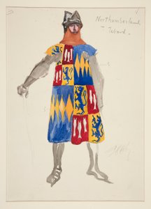 Northumberland - Tabard, Kostümskizze für Henry Irving