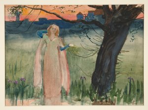Ophelia am Bach - Akt IV, Szene VII, Hamlet von Edwin Austin Abbey