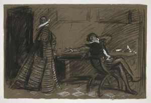 Petruchio neckt Katharina (Studie) - Akt II, Szene I, Der Widerspenstigen Zähmung