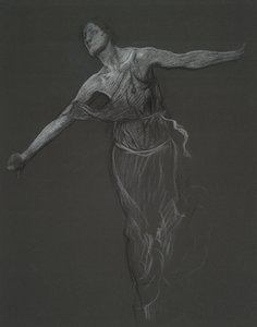 Möglicherweise eine Figurenstudie für von Edwin Austin Abbey