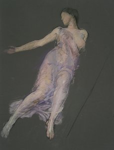 Möglicherweise eine Studie für die Figur von 17 Uhr von Edwin Austin Abbey