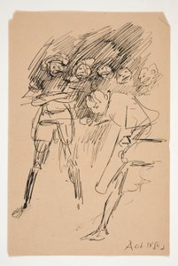 Vorläufige Skizze für Akt IV, Szene III, Alle von Edwin Austin Abbey