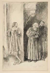 Proteus und Antonio, aus Akt I, Szene iii, Zwei Herren aus Verona von Edwin Austin Abbey