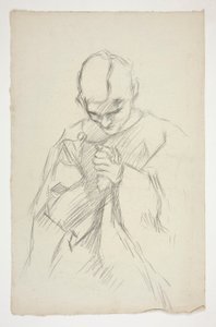Gekleidete Figur, betend: Studie für die Wandgemälde-Serie Die Suche nach dem Heiligen Gral in der Boston Public Library