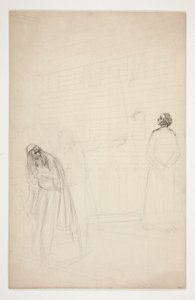 Shylock auf der Brücke - Akt I, Der Kaufmann von Venedig von Edwin Austin Abbey