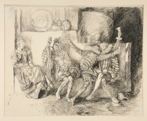 Sir Toby und seine Gefährten, Illustration für Akt II, Szene iii, Was ihr wollt