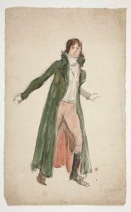 Skizze eines jungen Mannes - Studie für eine Theaterillustration? von Edwin Austin Abbey