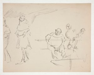 Studien für ein nicht identifiziertes Shakespeare-Stück (Falstaff?) (recto und verso) von Edwin Austin Abbey