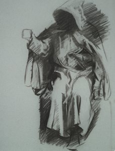 Studie für von Edwin Austin Abbey
