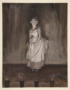 Studie für Epilog, Illustration für Oliver Goldsmith von Edwin Austin Abbey