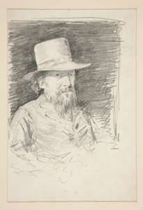 Studie für General Meade: Skizze für Wandgemälde im Staatskapitol in Harrisburg, Pennsylvania, 1902-1911 (vollendet von John Singer Sargent) von Edwin Austin Abbey