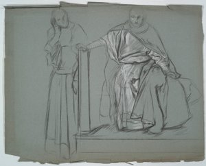 Studie für König und Gefolge in Hamlet von Edwin Austin Abbey