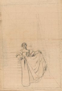 Studie für Maß für Maß: Frau im Renaissancekostüm von Edwin Austin Abbey