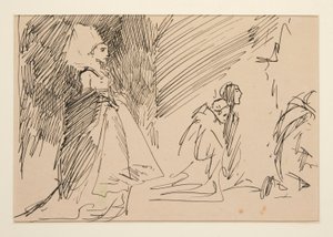 Studie für Priester und die große Dame von Edwin Austin Abbey