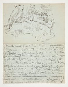 Studie für Die Suche nach dem Heiligen Gral (Serie von fünfzehn Gemälden für die Boston Public Library, abgeschlossen 1901): Draperiestudie