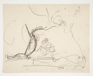 Studie für Die Suche nach dem Heiligen Gral (Serie von fünfzehn Gemälden für die Boston Public Library, abgeschlossen 1901) von Edwin Austin Abbey