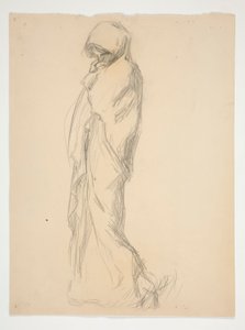 Studie für Figur von 11 Uhr(?) in von Edwin Austin Abbey