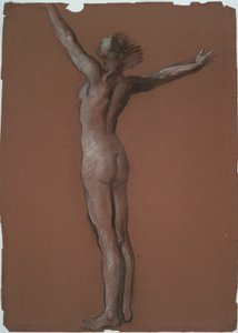 Studie für die Figur von 6 Uhr morgens in von Edwin Austin Abbey