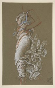 Studie für Figur von 7 Uhr morgens von Edwin Austin Abbey