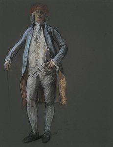 Studie für Figur von Benjamin Franklin in von Edwin Austin Abbey