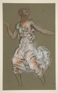 Studie für die Figur von 12 Uhr von Edwin Austin Abbey