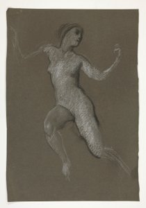 Studie für die Figur von 12 Uhr mittags von Edwin Austin Abbey