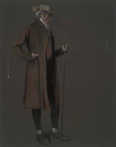 Studie für die Figur von John Bartram, in von Edwin Austin Abbey