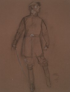 Studie für die Figur eines Bürgerkriegsgenerals von Edwin Austin Abbey