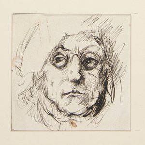 Studie von Benjamin Franklin für die Wandgemälde im State Capitol Gebäude in Harrisburg, Pennsylvania, 1902-1911 (vollendet von John Singer Sargent) von Edwin Austin Abbey