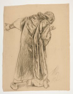 Studie von Sir Galahad, für eines der Wandgemälde aus Die Suche nach dem Heiligen Gral (eine Serie von fünfzehn Gemälden für die Boston Public Library, abgeschlossen 1901)