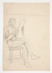 Studie eines lesenden Mannes von Edwin Austin Abbey