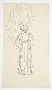 Studie eines Engels, für Die Suche nach dem Heiligen Gral (Serie von fünfzehn Gemälden für die Boston Public Library, abgeschlossen 1901) von Edwin Austin Abbey