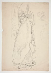 Studie eines Engels (für Buntglas? für eine Decke?) von Edwin Austin Abbey