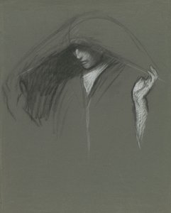 Studie eines drapierten Kopfes von Edwin Austin Abbey